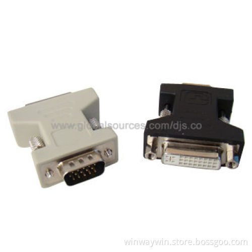 DVI Female to VGA Male Adapter, Nickel or Gold Plated